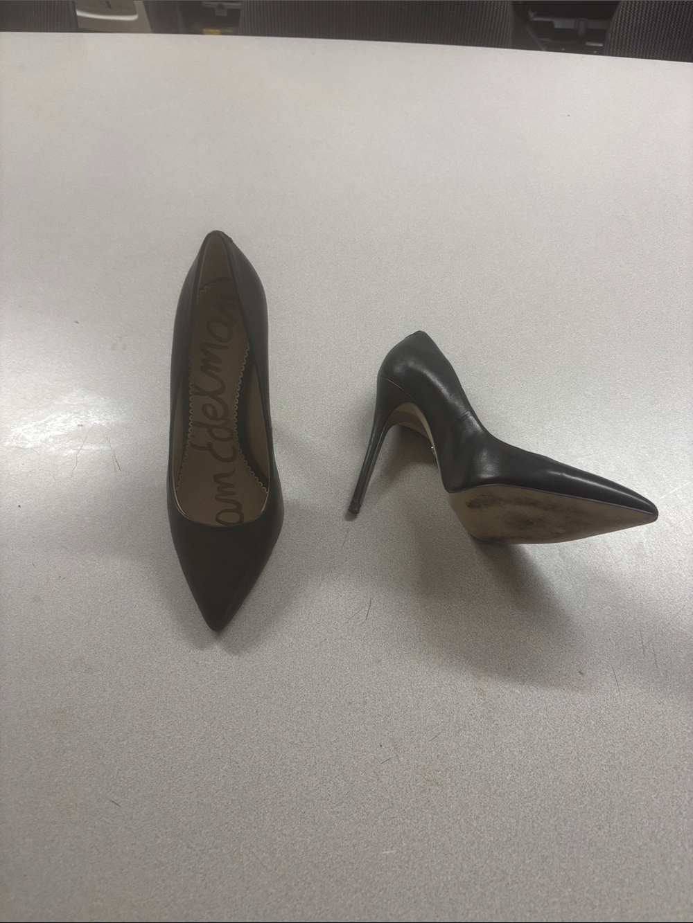 Sam Edelman Black Pointed-Toe Stiletto Heels